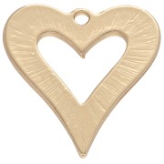 Pendente a cuore traforato 30x28 mm - Dorato x1