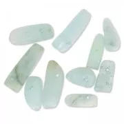 Perle gocce irregolari 12-22 mm Aquamarine x10