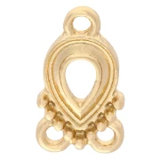 Distanziatore a goccia 15x8 mm con 3 anelli - Dorato x1