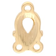 Distanziatore a goccia 15x8 mm con 3 anelli - Dorato x1