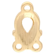 Distanziatore a goccia 15x8 mm con 3 anelli - Dorato x1