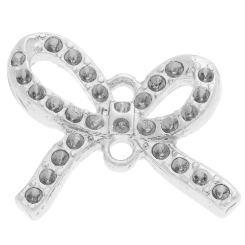 Distanziatore ad arco 13x15 mm per cabochon da 1 mm - Argento x1