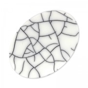 Cabochon sintetico ovale mm.25x18 imitazione Howlite x1|raw }}