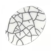Cabochon sintetico ovale mm.25x18 imitazione Howlite x1