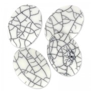 Cabochon sintetico ovale mm.25x18 imitazione Howlite x1