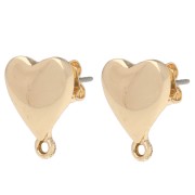 Orecchini a cuore 14x11 mm con anello chiuso - Dorato x2|raw }}