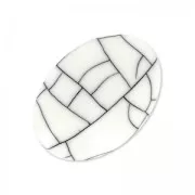 Cabochon sintetico ovale mm.17.5x12.5 imitazione Howlite x1