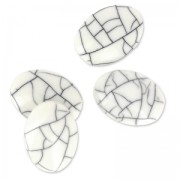 Cabochon sintetico ovale mm.17.5x12.5 imitazione Howlite x1