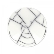 Cabochon sintetico rond mm.14 imitazione Howlite x1