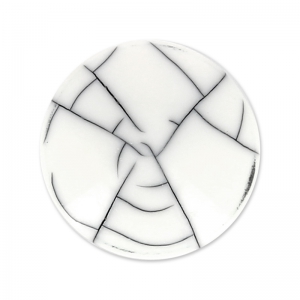 Cabochon sintetico rond mm.14 imitazione Howlite x1
