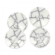 Cabochon sintetico rond mm.14 imitazione Howlite x1