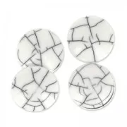 Cabochon sintetico rond mm.12 imitazione Howlite x1