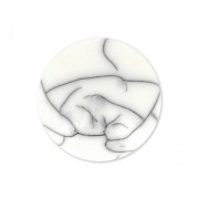 Cabochon sintetico rotondo mm.10 imitazione Howlite x1