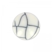 Cabochon sintetico rotondo mm. 8 imitazione Howlite x1