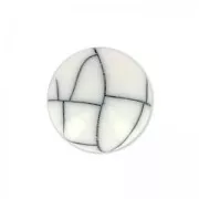 Cabochon sintetico rotondo mm. 8 imitazione Howlite x1