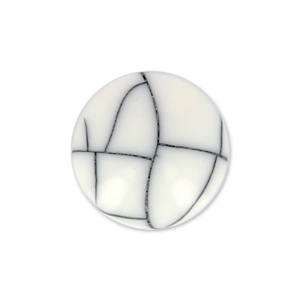 Cabochon sintetico rotondo mm. 8 imitazione Howlite x1