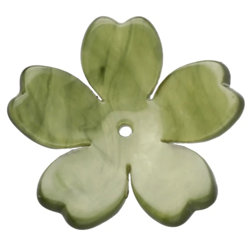 Pendente a forma di fiore in acetato da 25 mm - Marmo kaki x1