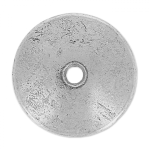 Coppette lisce 15 mm argentato antico x10