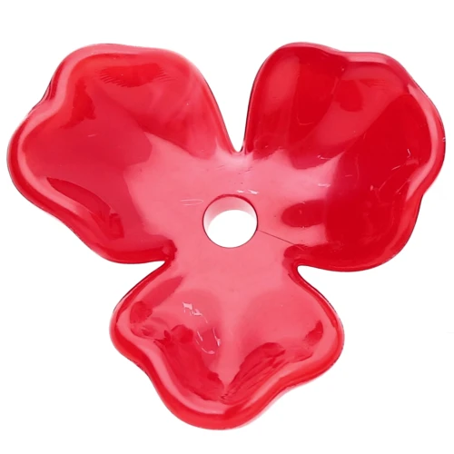Pendente a forma di fiore in acetato da 23,5 mm - Marmo rosso x1