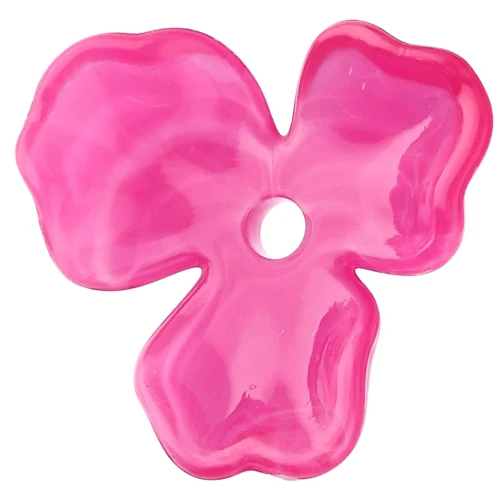 Pendente a forma di fiore in acetato da 23,5 mm - Marmo Fuschia x1