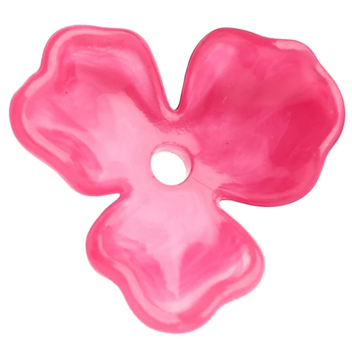 Pendente a forma di fiore in acetato da 23,5 mm - Marmo rosa scuro x1