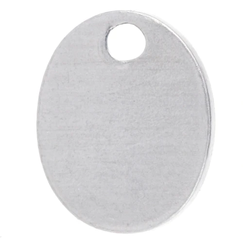 Ciondolo ovale 10x8 mm ImpressArt - Alluminio x1