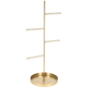 Portagioie - Espositore per bracciali e collane 35x17 cm con perle in ABS - Bianco