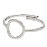Anello regolabile con motivo traforato, 10 mm - Taglie da 50 a 56 - Acciaio inossidabile 304L x1