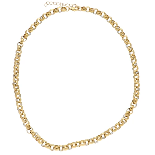 Collare a rete Jaseron 7 mm - acciaio inossidabile 304 Dorato x45cm