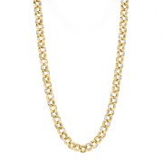 Collare a rete Jaseron 7 mm - acciaio inossidabile 304 Dorato x45cm