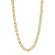 Collare a rete Jaseron 7 mm - acciaio inossidabile 304 Dorato x45cm