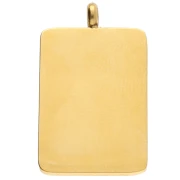 Pendente per i tarocchi 26x15 mm Resina epossidica Fortune - Acciaio inox 304 Dorato - Blu