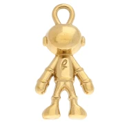 23,5x11,5 mm cosmonauta pendente con resina epossidica - Acciaio inossidabile 304 Dorato - Blu