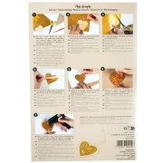 Confezione di 3 fogli da rilievo in metallo - Graine creative - oro e argento x1