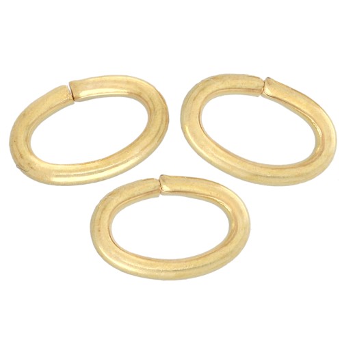 Anelli ovali aperti 6x4x0,8 mm - Dorato x50