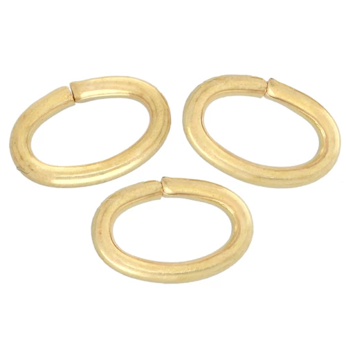 Anelli ovali aperti 6x4x0,8 mm - Dorato x50