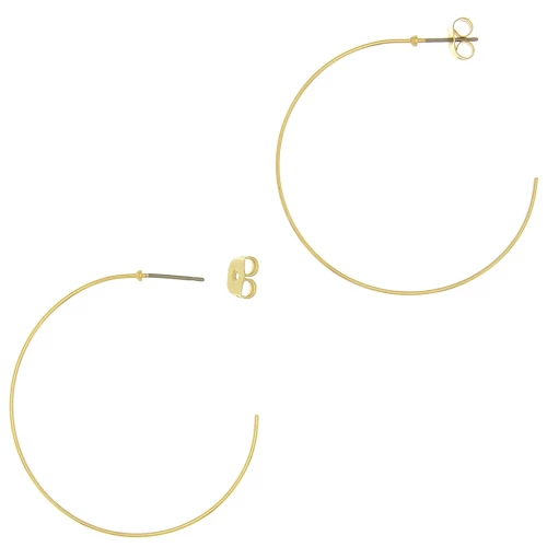40 mm Orecchini a cerchio da decorare in acciaio inossidabile 304L x2