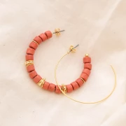 40 mm Orecchini a cerchio da decorare in acciaio inossidabile 304L x2