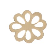 Regalo -- Elemento floreale adesivo 7x8 mm - Gold filled (laminato oro) x1