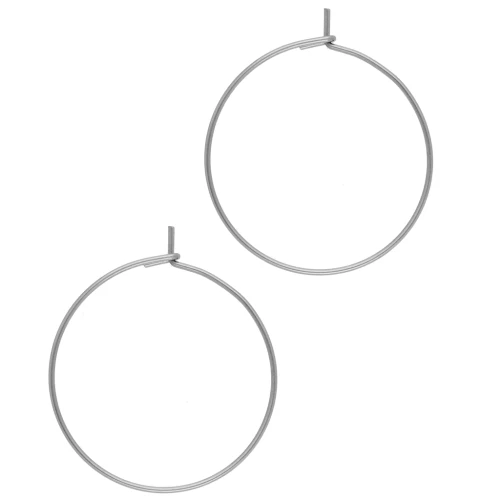 Orecchini da 25 mm a cerchio da decorare - acciaio inossidabile 316L x20