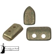 Perle di vetro Piros® by Puca® 2x5 mm - Verde bronzo x10g