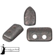 Crystal - Perle di vetro Piros® by Puca® 2x5 mm - Grigio bronzo x10g Perle di vetro Piros® by Puca® 2x5 mm - Grigio bronzo x10g