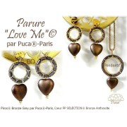 Perle di vetro Piros® by Puca® 2x5 mm - Bronzo Marrone x10g