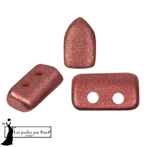 Perle di vetro Piros® by Puca® 2x5 mm - Bronzo rosa x10g
