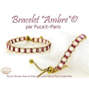 Perle di vetro Piros® by Puca® 2x5 mm - Bronzo rosa x10g