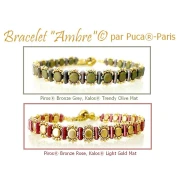 Perle di vetro Piros® by Puca® 2x5 mm - Bronzo rosa x10g