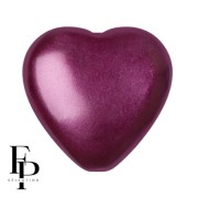 Perla di vetro a cuore 16x15 mm - Pastello Bordeaux x1|raw }}