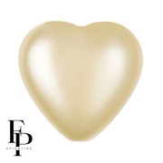 Perla di vetro a cuore 16x15 mm - Crema pastello x1|raw }}