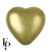 Perla di vetro a cuore 16x15 mm - Pastel Lime x1