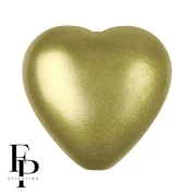 Perla di vetro a cuore 16x15 mm - Pastello Lime x1